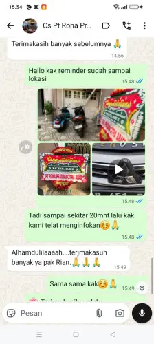 Testimonial Papan Bunga ramaya